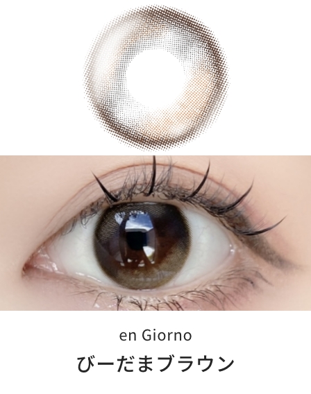 アンジョルノ マンスリー [びーだまブラウン] 1ヶ月 [2枚入] en Giorno 1Month EC96070