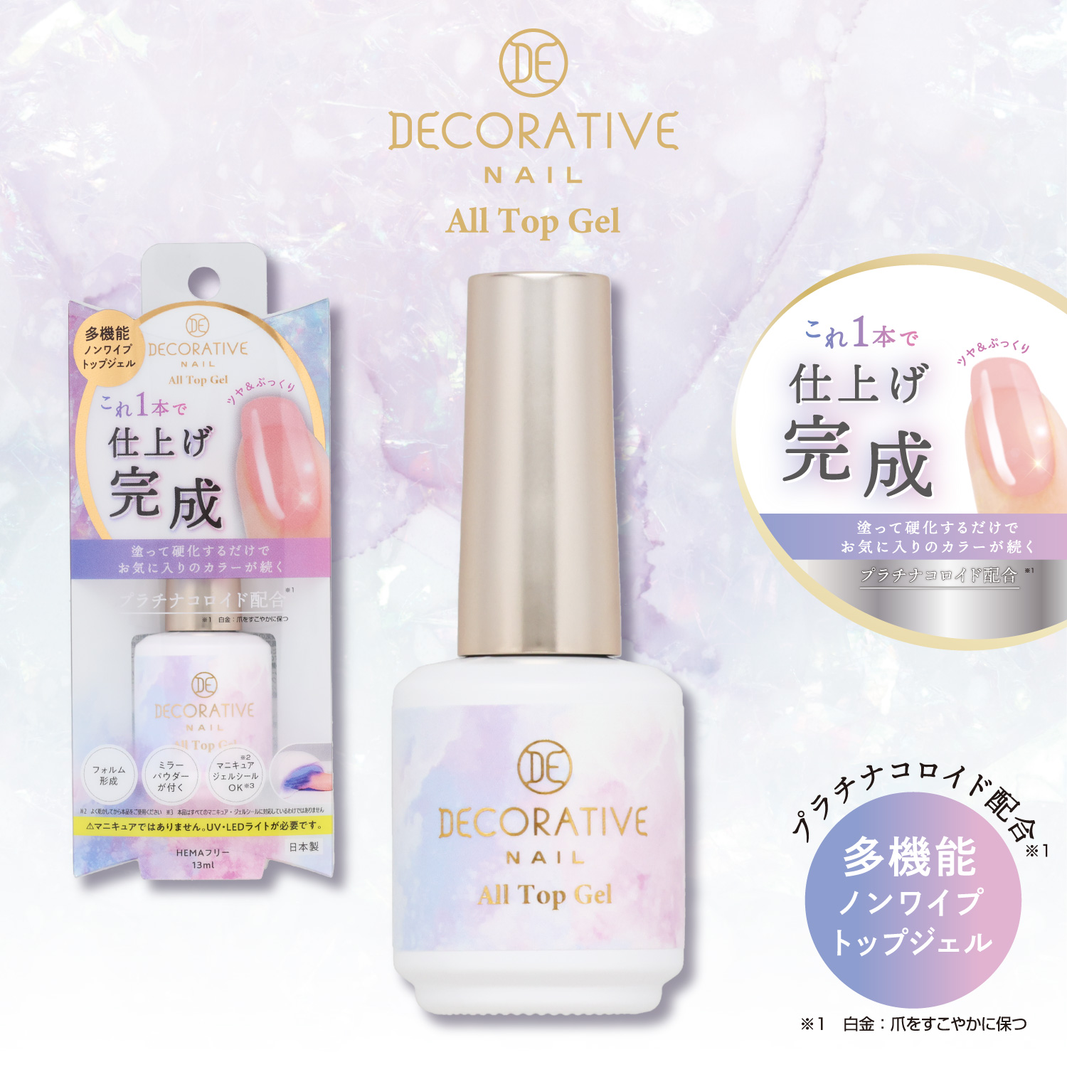 ネイルテーブル　【メーカー廃盤貴重品】 デコラティブネイル ＜ オールトップジェル ＞ Decorative Nail