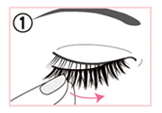 つけまつげを付ける