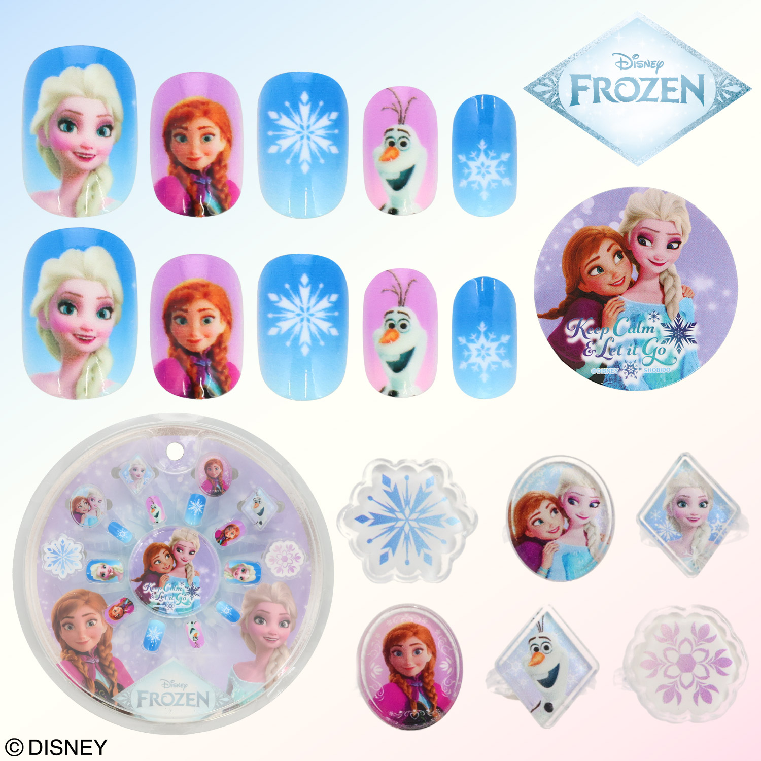 Disney ネイルチップ&リングセット ＜ディズニープリンセス